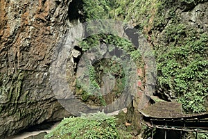 The caves entrance in Jiuxiang Stalactite Caves