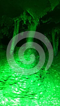 Caves are formed by the dissolution of limestone.Caves are formed by the dissolution of limestone.