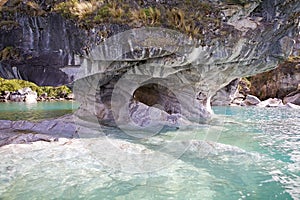 Caves at the General Carrera Lake, Patagonia, Chile