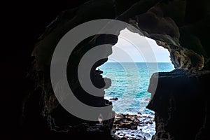 Caves of Hercule in Cape Spartel at the entrance of the strait of Gibraltar near Tangier Morocco