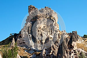 Caves in a rock