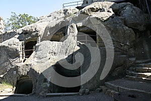 Caves in ruins of castle Frydstejn