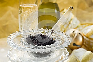 Caviar and champagne photo