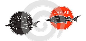 Caviar logo. Isolated caviar on white background