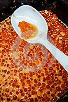 Caviar from Manchuria placed in a bowl 1