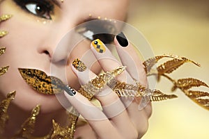 Caviar manicure.