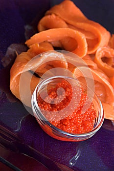 Caviar and smoked salmon