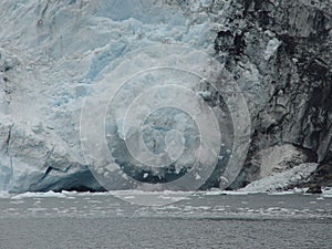 Caving glacier.
