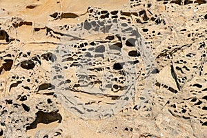 Cavity structure in sand stone