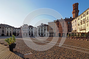 Cavour square in Vercelli