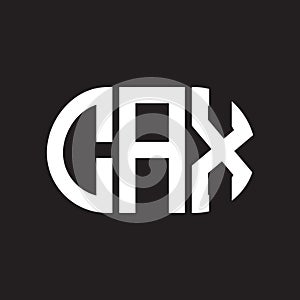 CAX letter logo design on black background. CAX creative initials letter logo concept. CAX letter design