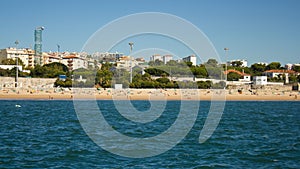 Caxias beach and village, Oeiras, Portugal photo