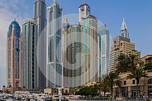 Cayan Tower and Infinity Tower Skyline is a skyscraper in the Dubai Marina in Dubai