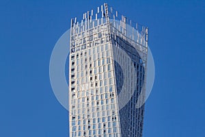 Cayan Tower Skyline is a skyscraper in the Dubai Marina in Dubai