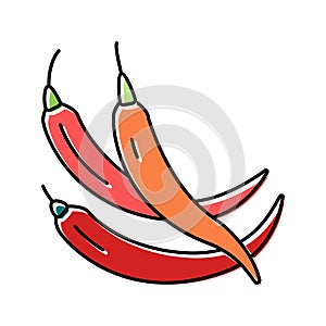 cayenne pepper color icon vector illustration photo