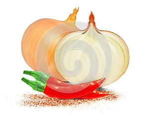 cayenne pepper with onion