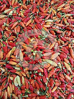 Cayenne pepper served and sold in traditional markets