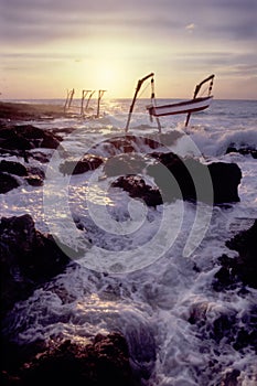 Cayman Island Fishing Boat and Davits