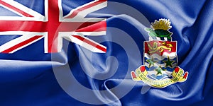 Cayman Islands Flag Rippled Effect Illustration