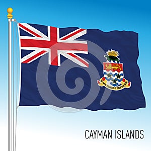 Cayman Islands official national flag, british territory, vector illustration