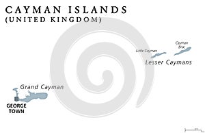 Cayman Islands political map