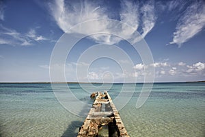 Cayo Las Brujas, in an island surrounded by reefs, clear waters photo
