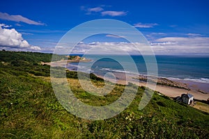 Cayton Bay, North Yorkshire viewed from the clifftops