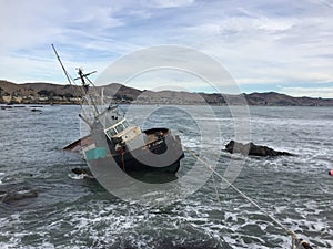 Cayucos California Shipwreck - commercial fishing vessel