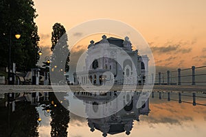 Cazino reflection at sunrise
