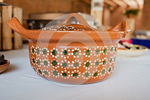 Cazuela mexicana or Pots for mexican food and buffet in Mexico