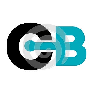 CB, CIB initial geometric company logo