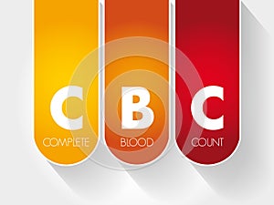 CBC - complete blood count acronym