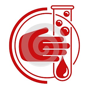 CBC Complete blood count flat icon