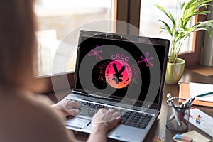 Cbdc concept on a laptop screen