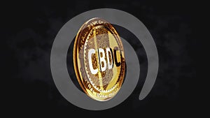 CBDC Digital Currency cryptocurrency 3d hand coin toss