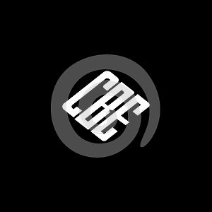 CBE letter logo design on black background