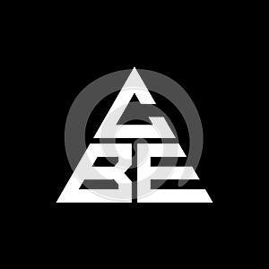 CBE triangle letter logo design with triangle shape. CBE triangle logo design monogram. CBE triangle vector logo template with red