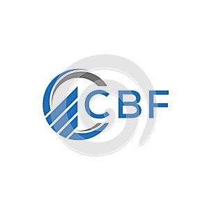 CBF Flat accounting logo design on white background. CBF creative initials Growth graph letter logo concept. CBF business finance