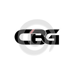 CBG letter monogram logo design vector