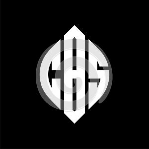 CBS circle letter logo design with circle and ellipse shape. CBS ellipse letters with typographic style. The three initials form a photo