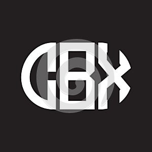 CBX letter logo design on black background. CBX creative initials letter logo concept. CBX letter design
