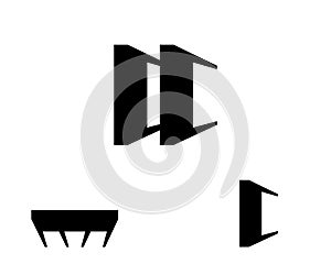CC black letter logo template
