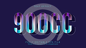 900CC Block Text Effect Font Type