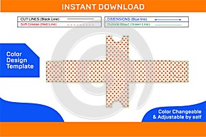 CC cemera packaging box dieline template and 3D box color changeable and editable Color Design Template