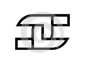 CC letter logo design