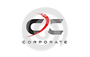 CC Modern Letter Logo Design with Swoosh