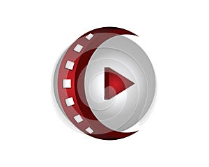 CC roll action film logo icon