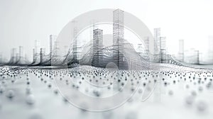 CC0 Creative Commons license. This is a low poly wireframe I have created for the Smart City in a white background. It