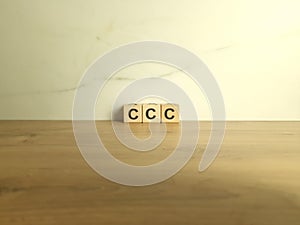 CCC abbreviation from wooden blocks
