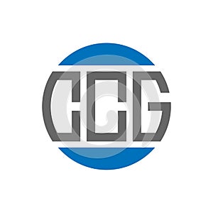 CCG letter logo design on white background. CCG creative initials circle logo concept. photo